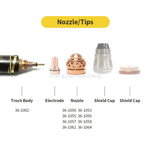 Embout de buse plasma Thermal Dynamics 36-1002 36-1050 36-1053 36-1055 36-1057 36-1056 36-1058 36-1062 36-1064 