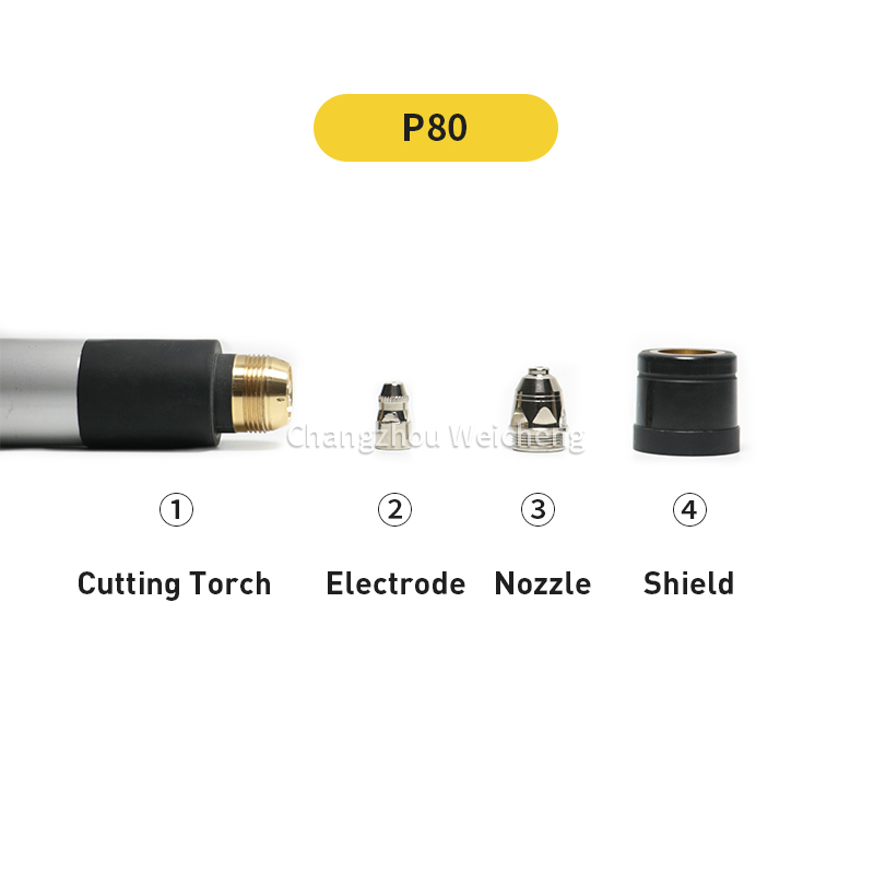 Torche de découpe Plasma P80, Machine de découpe Plasma, utilisation de la torche de refroidissement à l'air P80