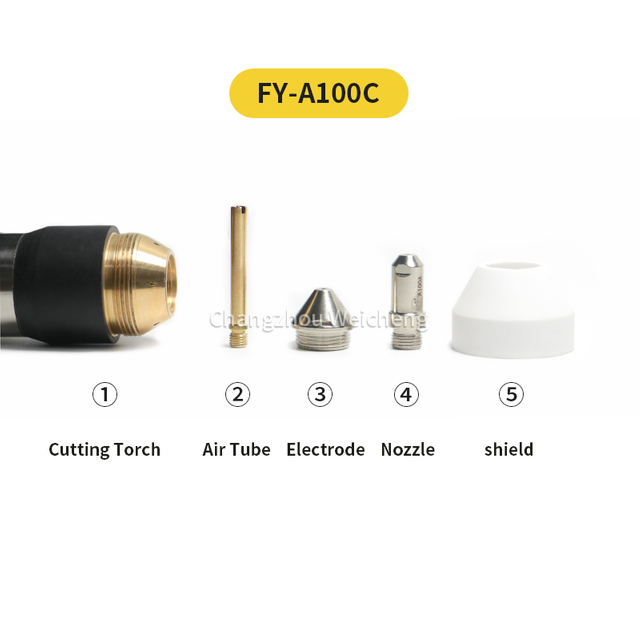 Torche de Machine de Plasma de consommable de coupe de Plasma FY-A100C torche de refroidissement par Air