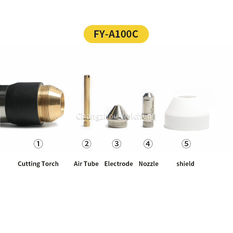 Torche de Machine de Plasma de consommable de coupe de Plasma FY-A100C torche de refroidissement par Air