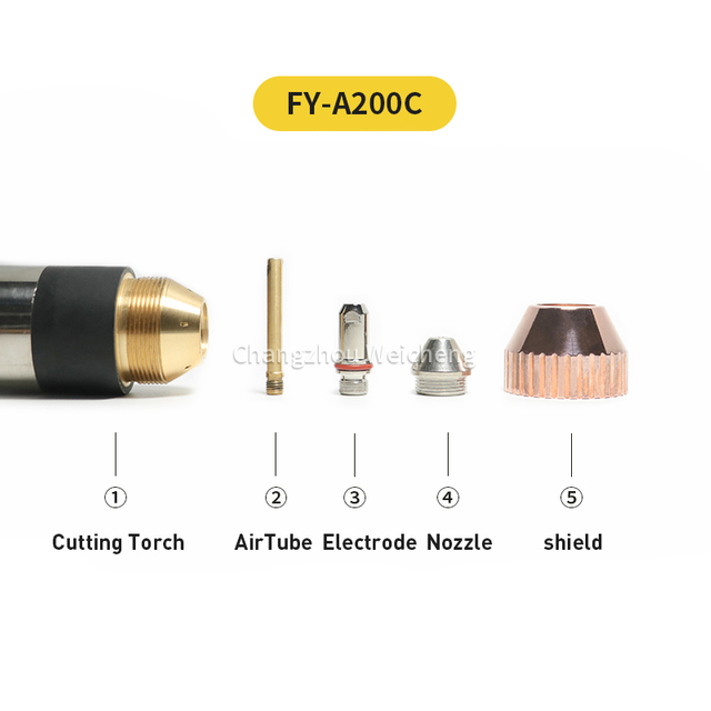  Bouclier de buse d'électrode de Plasma FY-A200C, consommable de découpe Plasma pour torche FY-A200C