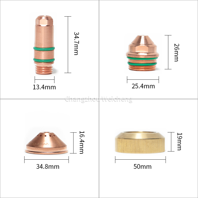 Torche de découpe Plasma YGX300, électrode consommable, buse YGX330303, bouclier YGX330304, capuchon de retenue YGX330305 YGX330306