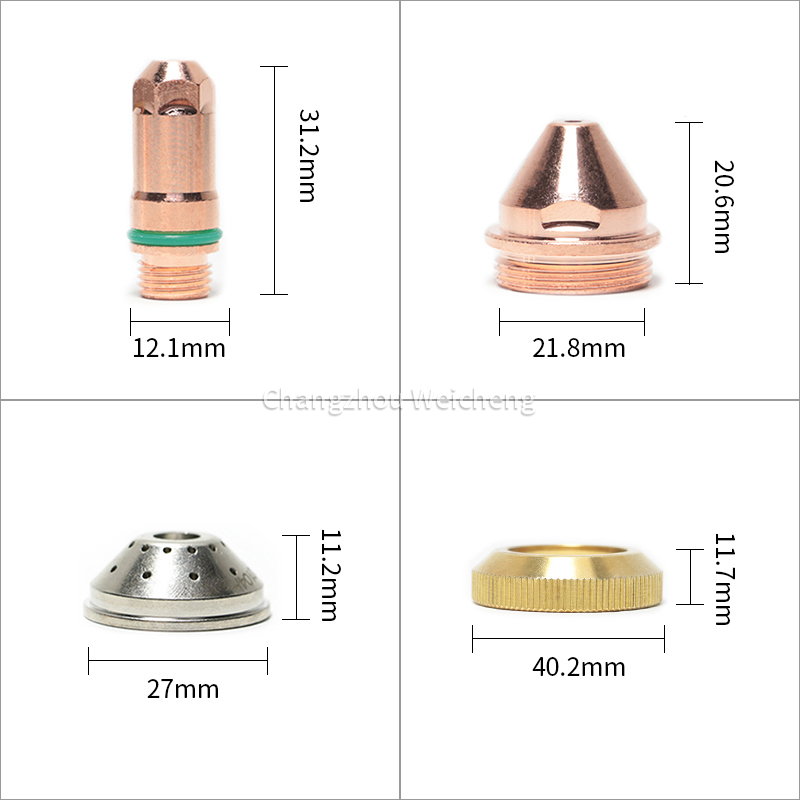 Électrode Plasma YK200102, buse YK200103, bouclier YK200104, capuchon de retenue YK200105 YK200106 pour torche YK200H