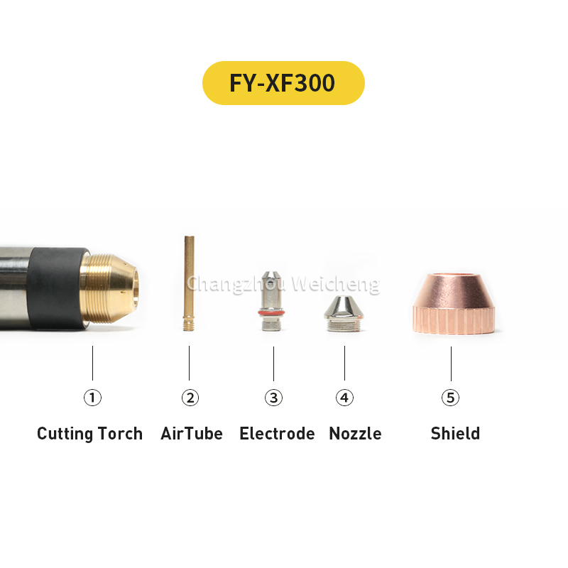 Capuchon de retenue de bouclier de buse d'électrode de consommable de découpe Plasma pour torche à Plasma FY-XF300C