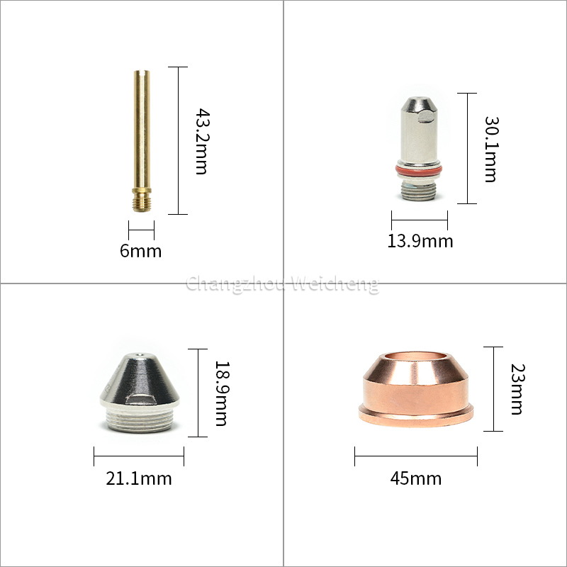 Bouclier de buse d'électrode consommable de découpe Plasma pour torche FY-A500