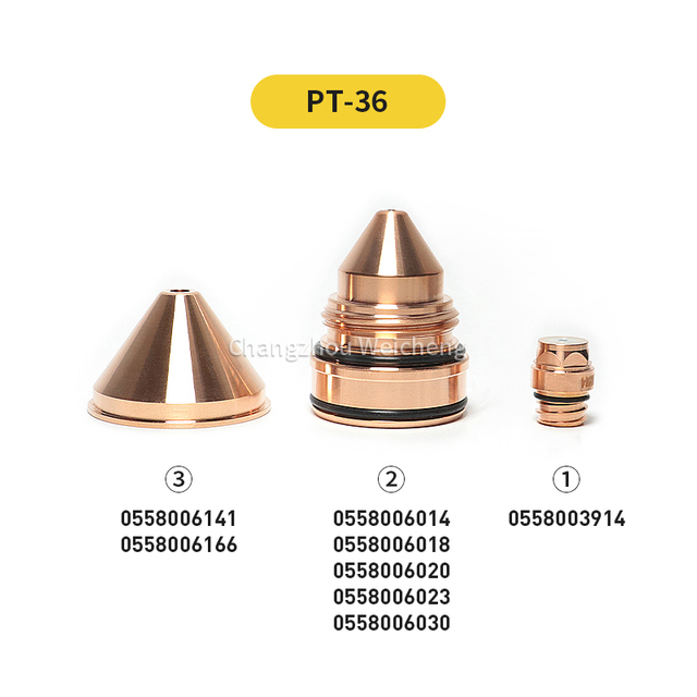 Consommables de découpe Plasma, électrode 0558003914, buse 0558006014, bouclier pour torche Plasma PT36