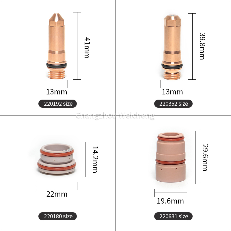  HPR130 240 400 Électrode Plasma Torche 220181 220187 Buse 220182 220188 Bouclier 220183 220189