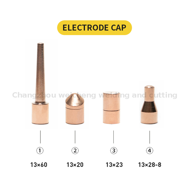 Capuchon d'électrode plat et pointu, électrode personnalisée, Suspension, soudage par points, 13x18mm, 13x20mm, 13x23mm