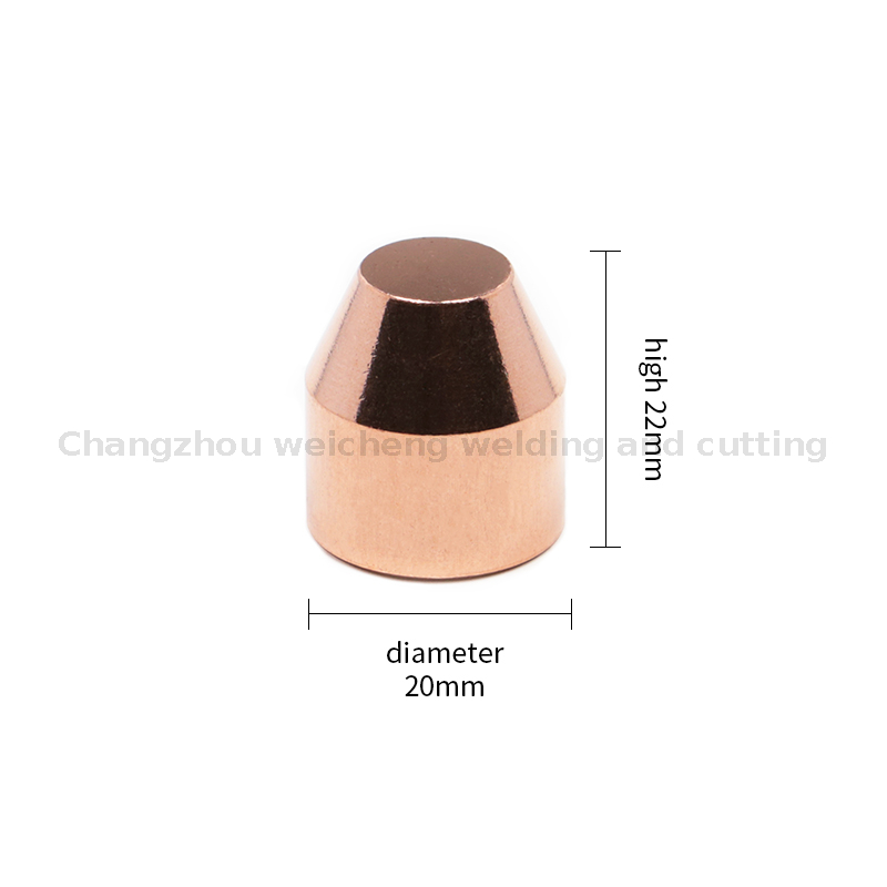 Matériel adapté aux besoins du client 20*22mm d'électrode de pointe de chapeau d'électrode de soudage par points rond de taille
