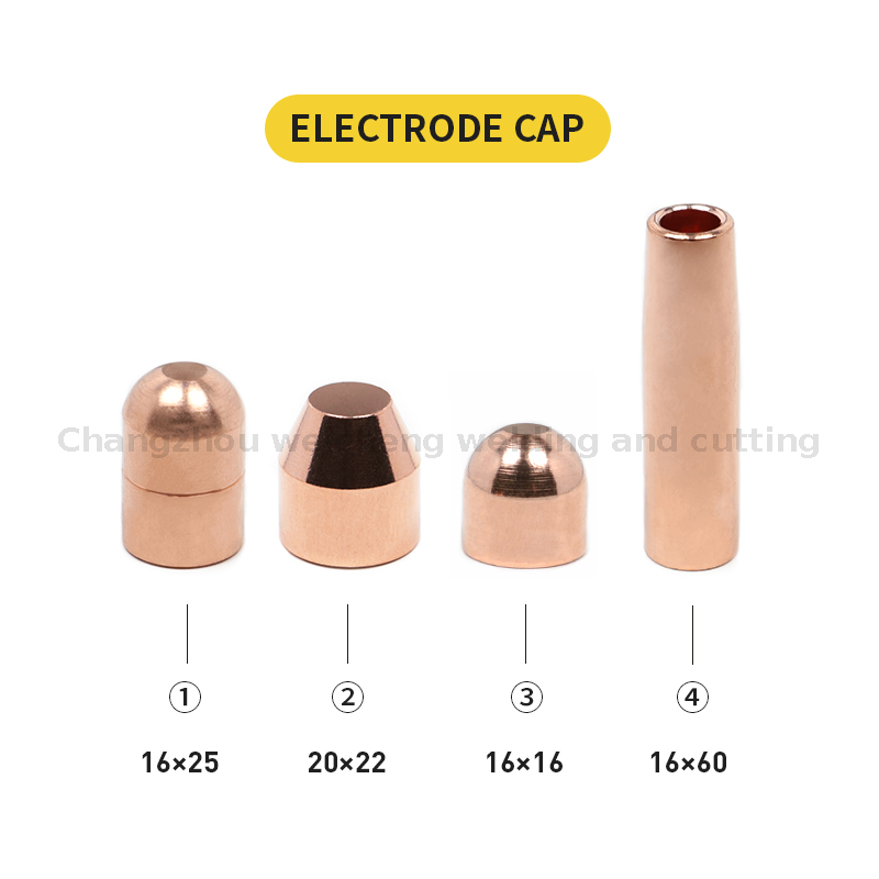 Matériau d'électrode de pointe de capuchon d'électrode de soudage par points à pointe plate ronde de haute qualité 13*20mm 16*60mm 20*22mm