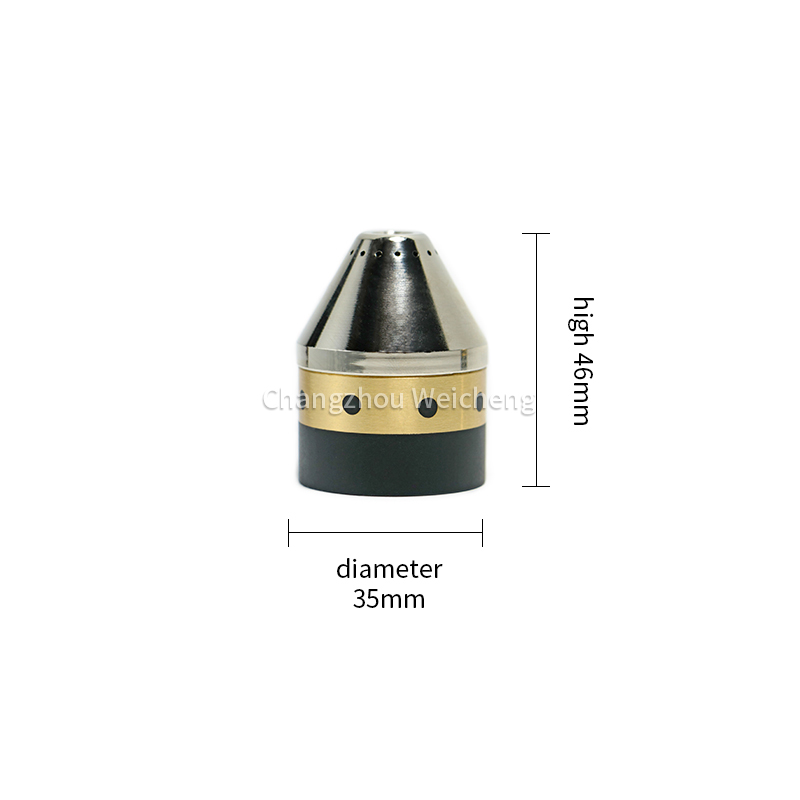 Capuchon de bouclier de machine de consommables de coupe de plasma avec l'isolateur pour la torche P80