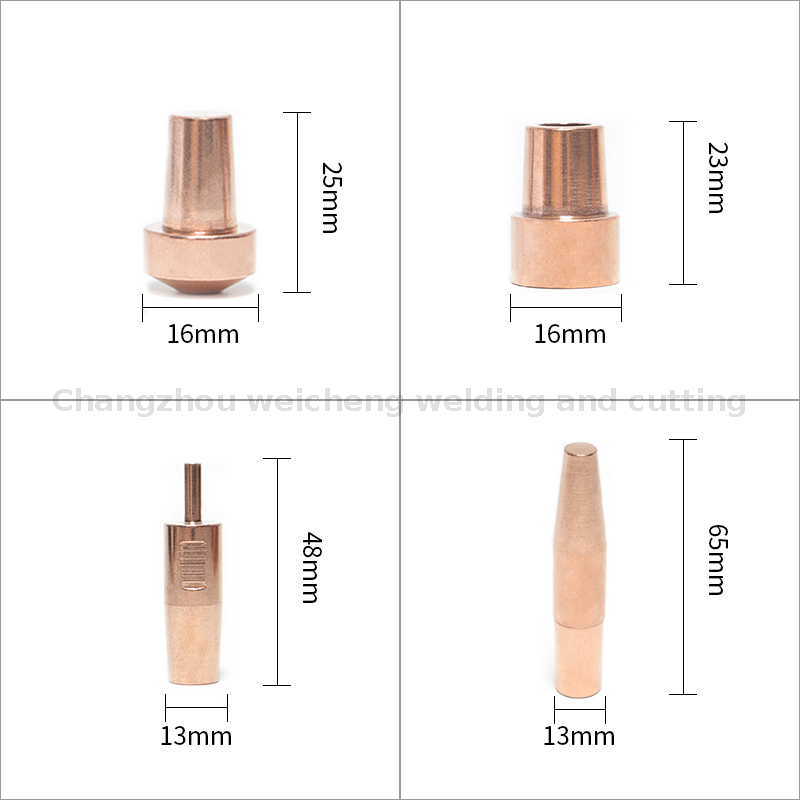 Capuchon d'électrode carré pointu plat et rond, électrode de soudage par points à Suspension personnalisée 12*15-21mm 13*15mm 13*65mm